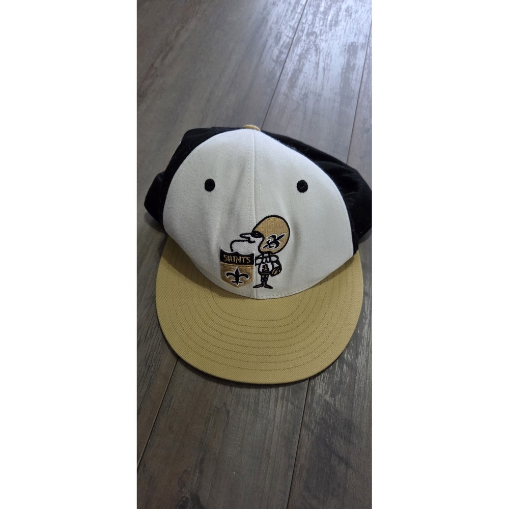 Mitchell & Ness NFL New Orleans Saints Snapback Hat W/ Vintage Logo- Size 7 3/8